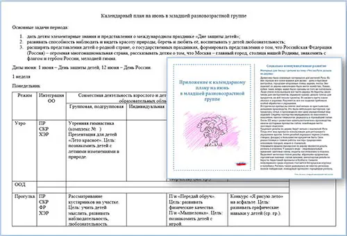 План воспитателя на июнь в младшей разновозрастной группе