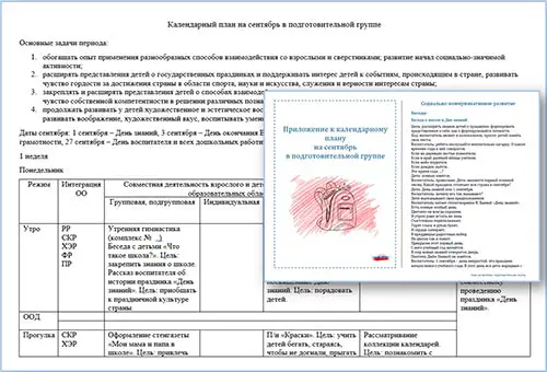 План воспитателя на сентябрь в подготовительной группе