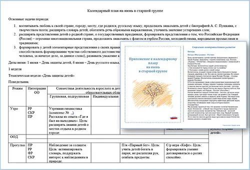 План воспитателя на июнь в старшей группе